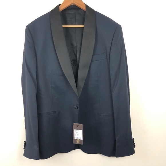 Roberto Cavalli Blue Slim Fit Suit Jacket 46 R - Picture 3 of 11